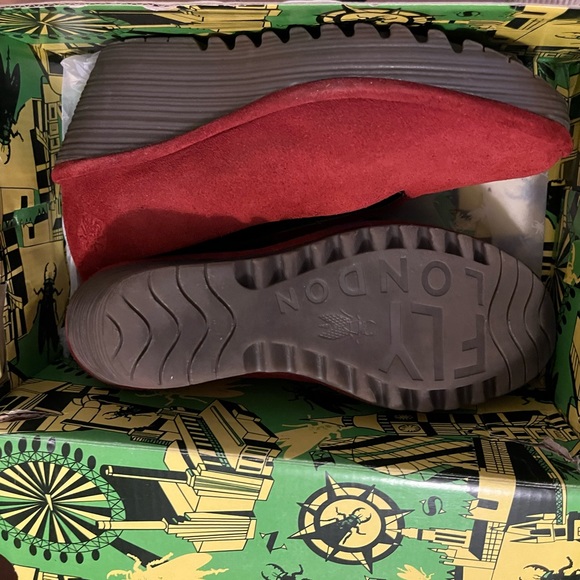 Fly London Booties Red Suede Size 38 - Picture 2 of 9